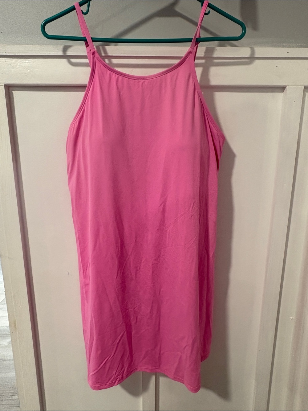 Lightweight Pink Slip Chemise with Adjustable Spaghetti Straps